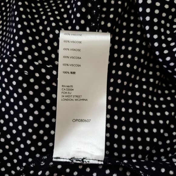 NWT Anthro Maeve Ingrid Polka Dot Wrap Front Tie Long Sleeve Top/Blouse - Picture 11 of 13